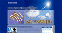 Desktop Screenshot of microcoolingconcepts.com