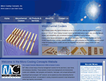 Tablet Screenshot of microcoolingconcepts.com